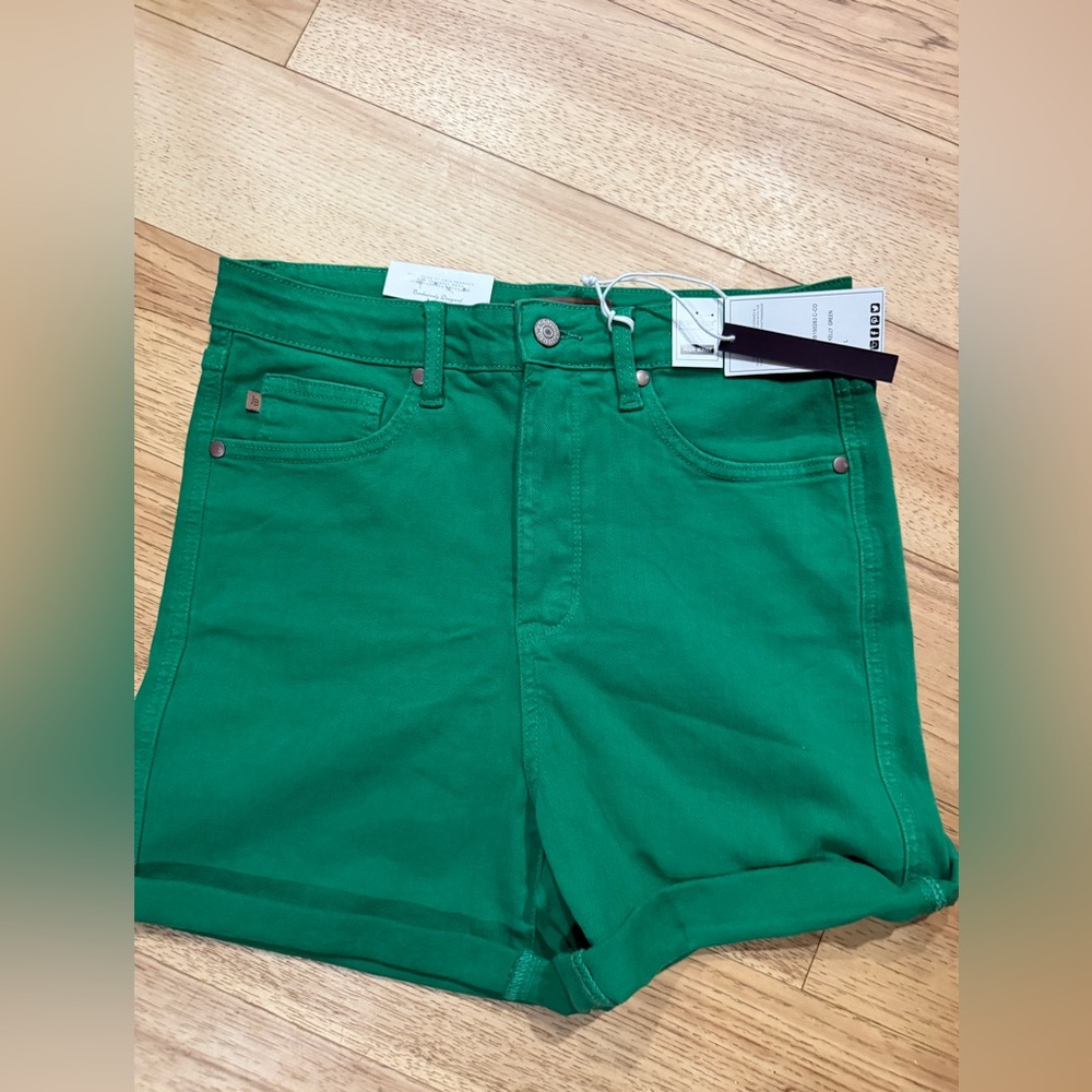 Green Judy Blue Denim Shorts